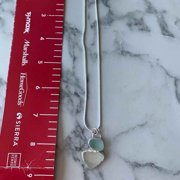 Authentic Caribbean seaglass pendant sterling - Picture 7 of 7